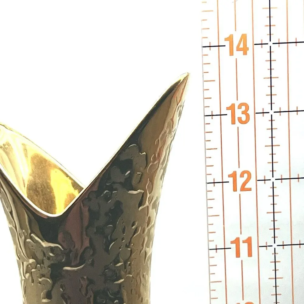 Vintage Elynor China ~ Weeping Gold 22k Pitcher  /Bud Vase  Made In USA